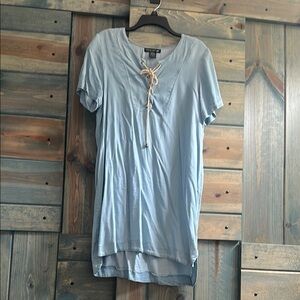 Living Doll Sky Blue Lace-Up Tunic